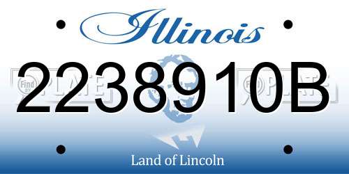 2238910B Illinois License Plate