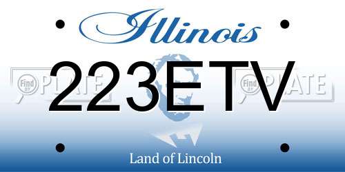 223ETV Illinois License Plate