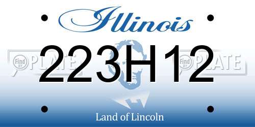223H12 Illinois License Plate