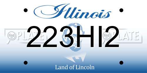223HI2 Illinois License Plate