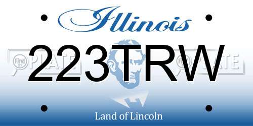 223TRW Illinois License Plate