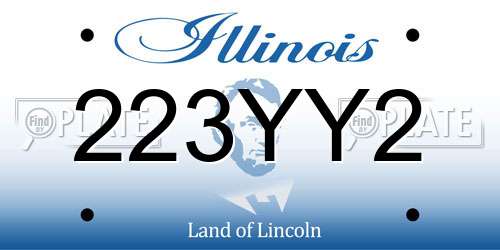 223YY2 Illinois License Plate