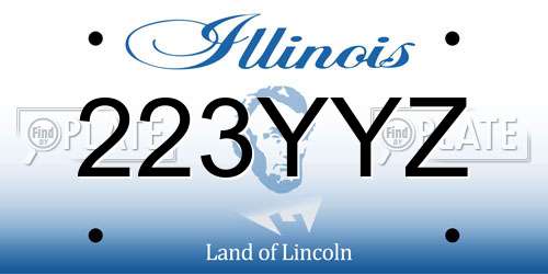223YYZ Illinois License Plate