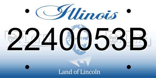2240053B Illinois License Plate