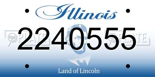 2240555 Illinois License Plate