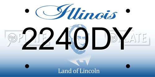2240DY Illinois License Plate