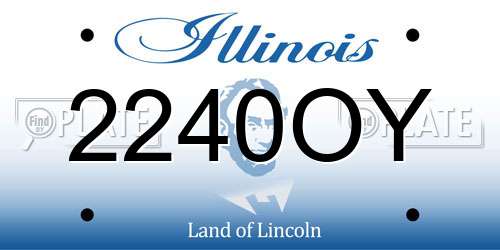 2240OY Illinois License Plate