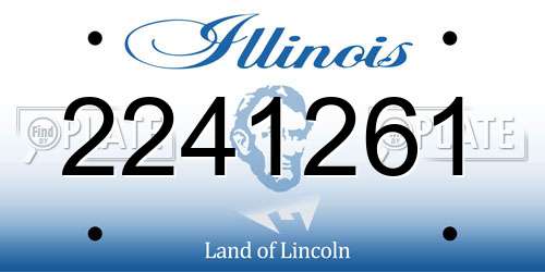 2241261 Illinois License Plate