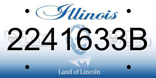 2241633B Illinois License Plate