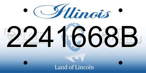2241668B Illinois License Plate