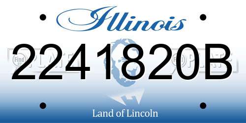 2241820B Illinois License Plate