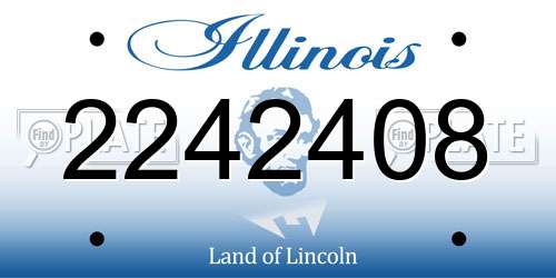 2242408 Illinois License Plate