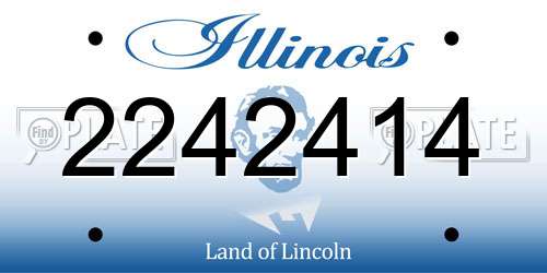2242414 Illinois License Plate