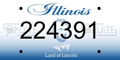 224391 Illinois License Plate