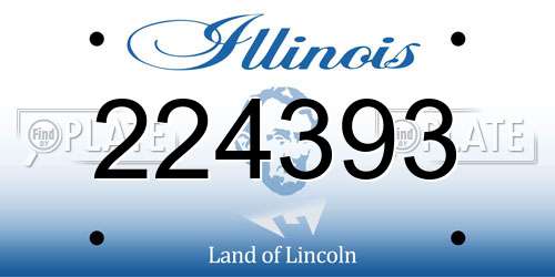224393 Illinois License Plate