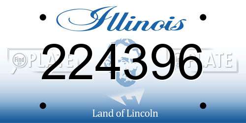 224396 Illinois License Plate