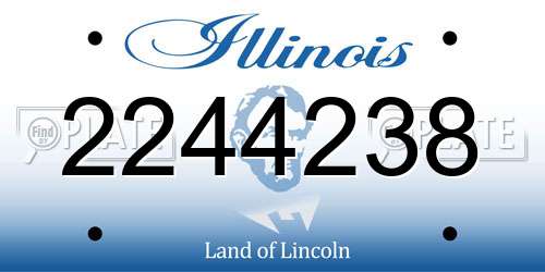 2244238 Illinois License Plate