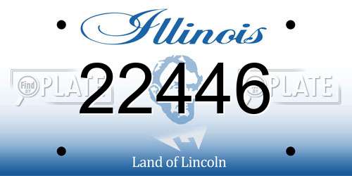 22446 Illinois License Plate