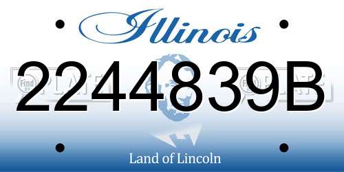 2244839B Illinois License Plate