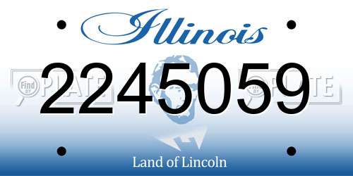 2245059 Illinois License Plate