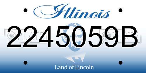 2245059B Illinois License Plate