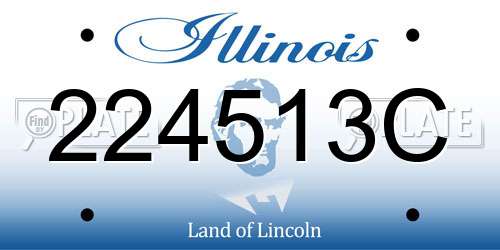 224513C Illinois License Plate