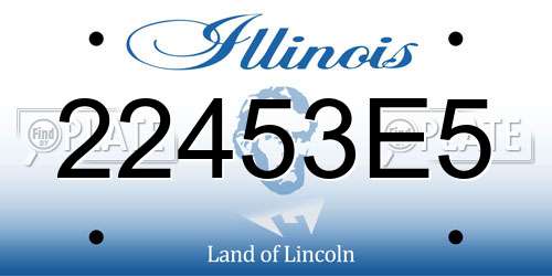 22453E5 Illinois License Plate