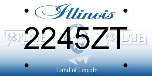 2245ZT Illinois License Plate