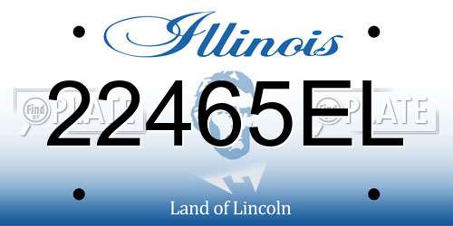 22465EL Illinois License Plate