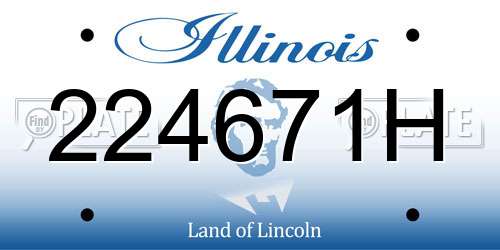 224671H Illinois License Plate
