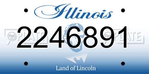 2246891 Illinois License Plate