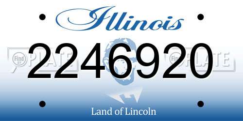 2246920 Illinois License Plate