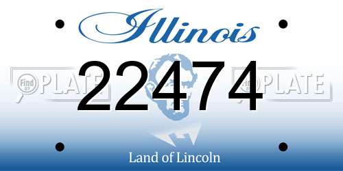 22474 Illinois License Plate