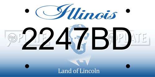 2247BD Illinois License Plate