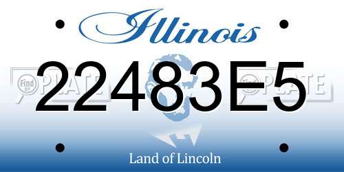 22483E5 Illinois License Plate