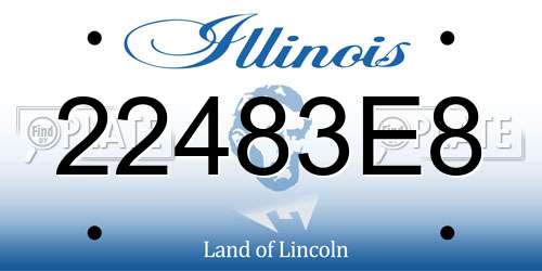 22483E8 Illinois License Plate