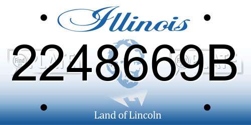 2248669B Illinois License Plate