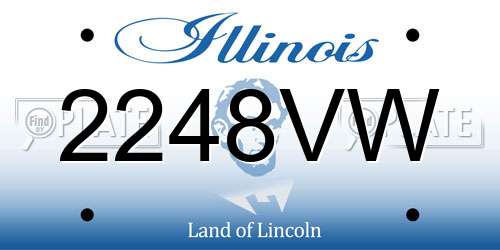 2248VW Illinois License Plate