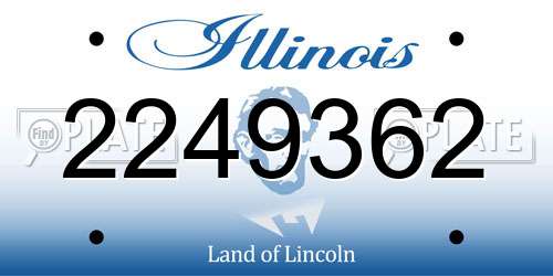 2249362 Illinois License Plate