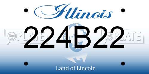 224B22 Illinois License Plate