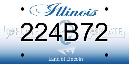 224B72 Illinois License Plate