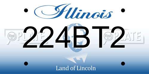 224BT2 Illinois License Plate