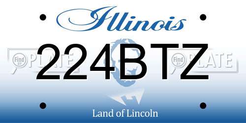 224BTZ Illinois License Plate
