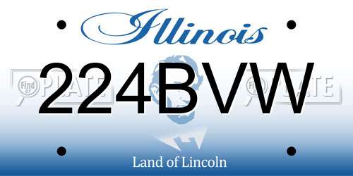 224BVW Illinois License Plate