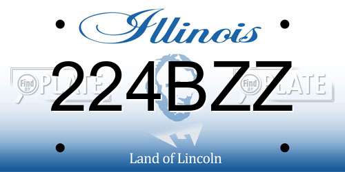 224BZZ Illinois License Plate