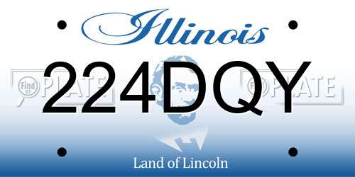 224DQY Illinois License Plate