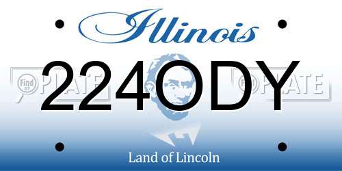 224ODY Illinois License Plate