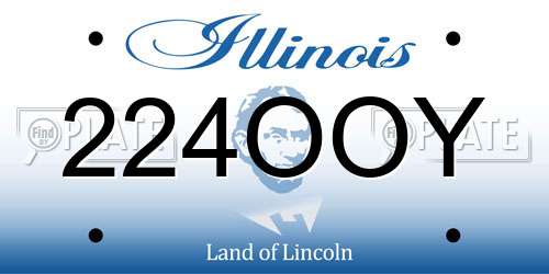 224OOY Illinois License Plate