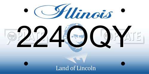 224OQY Illinois License Plate