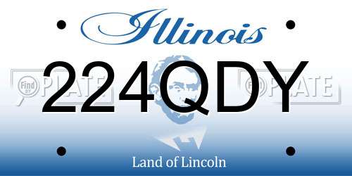 224QDY Illinois License Plate